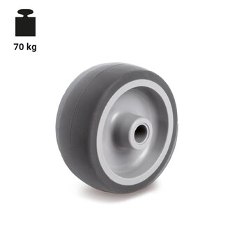 TR-38-W-Ruedas de goma termoplástica gris anti-huella